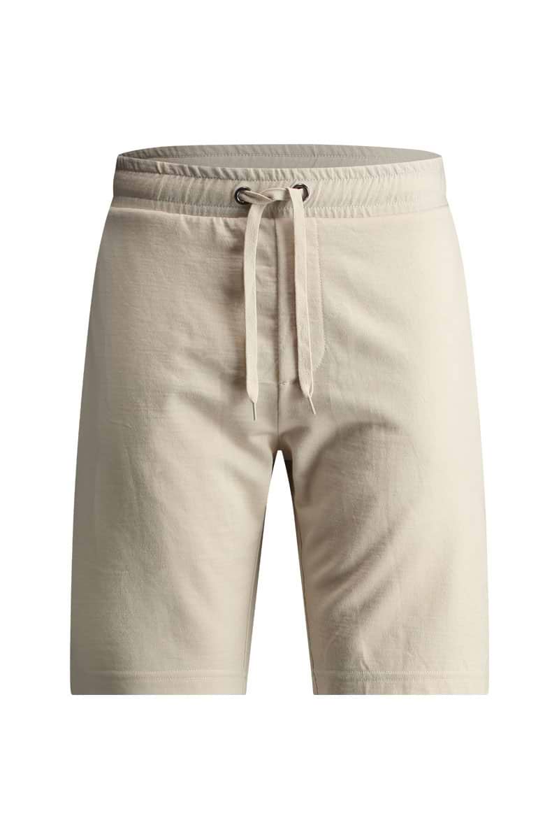zand kleur korte broek van merinowol