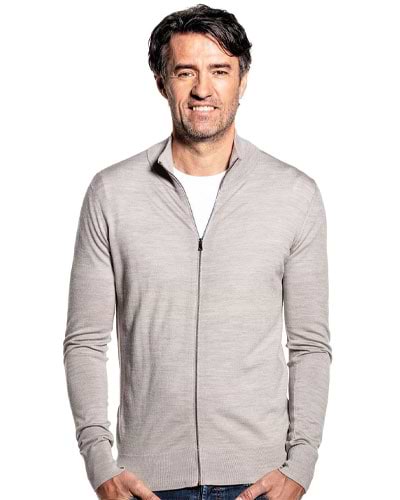 Strickjacke Herren Beige