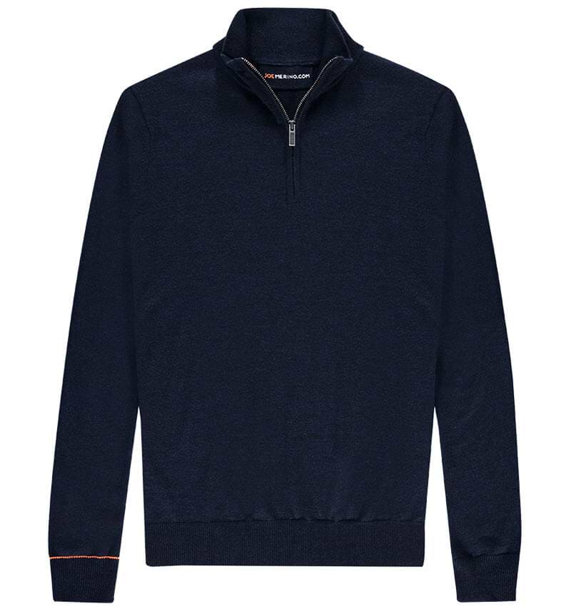 Zip trui voor lange mannen in het blauw
