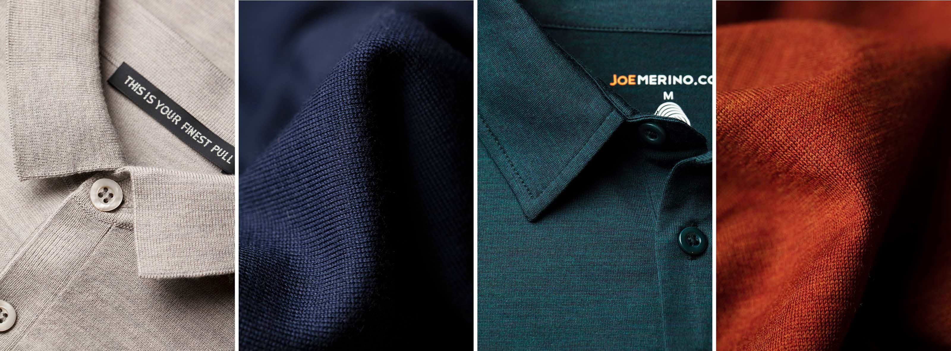 Vier detailfoto's van joe producten naast elkaar.