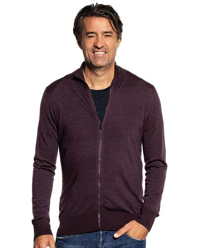 Lila Strickjacke Herren