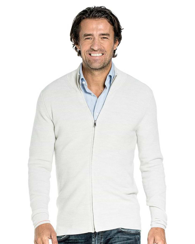 Strickjacke Herren Weiß