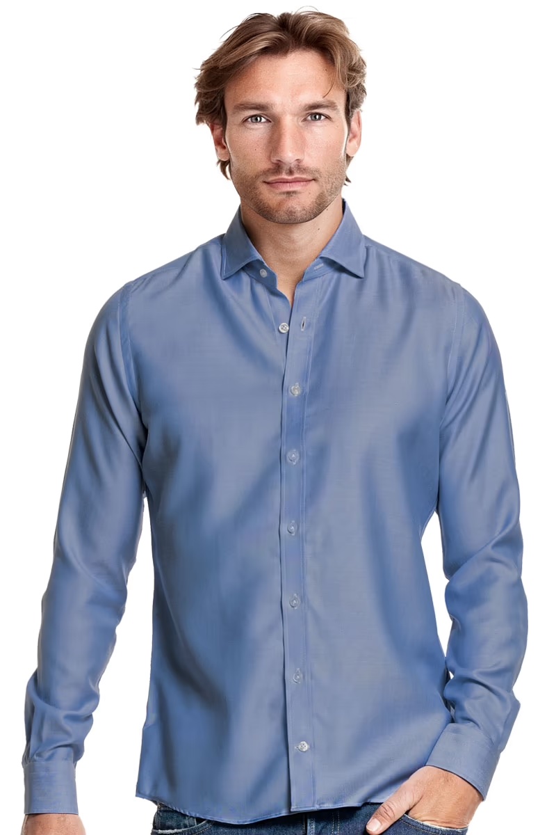 Sommerhemd Herren hellblau Oxford