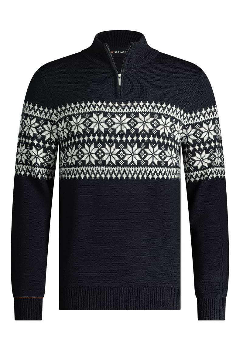 wollen kersttrui met halsrits als cadeau