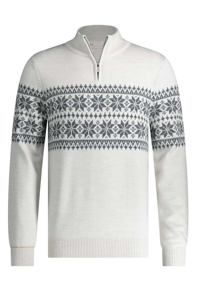 wollen kersttrui met halsrits als cadeau
