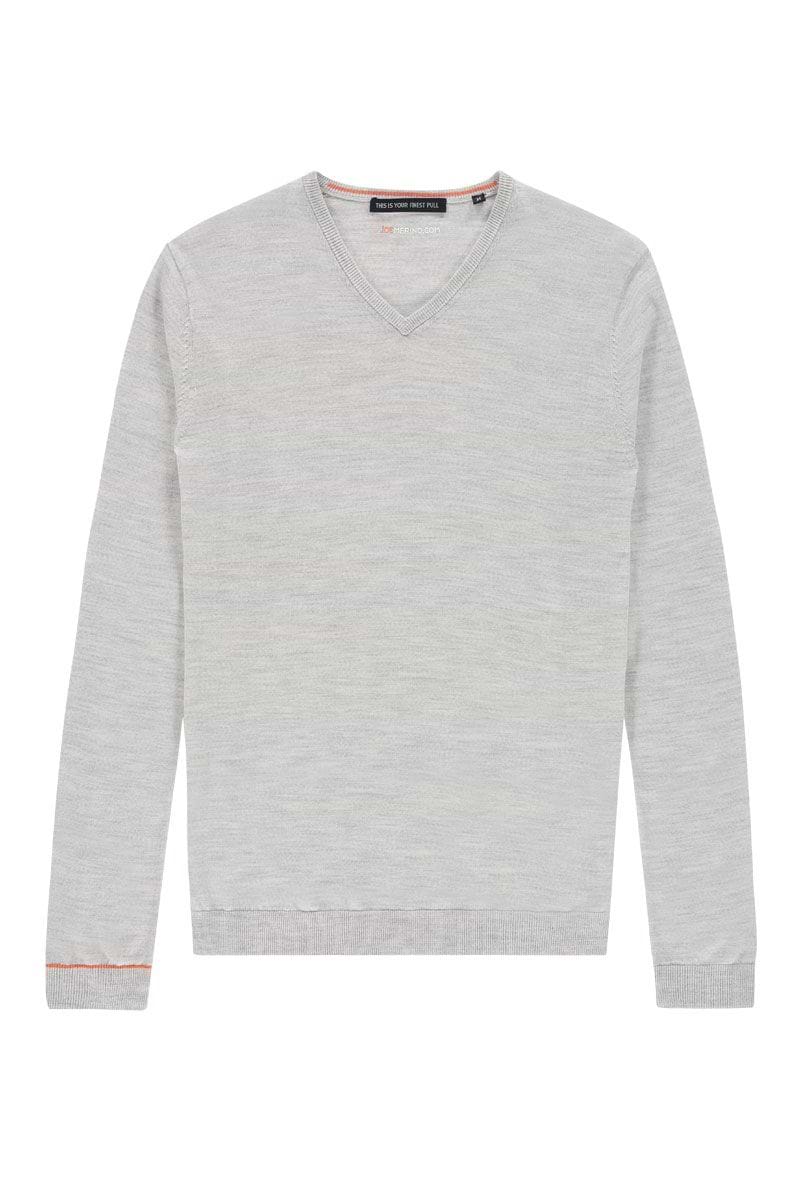 Feinstrickpullover Herren hellgrau