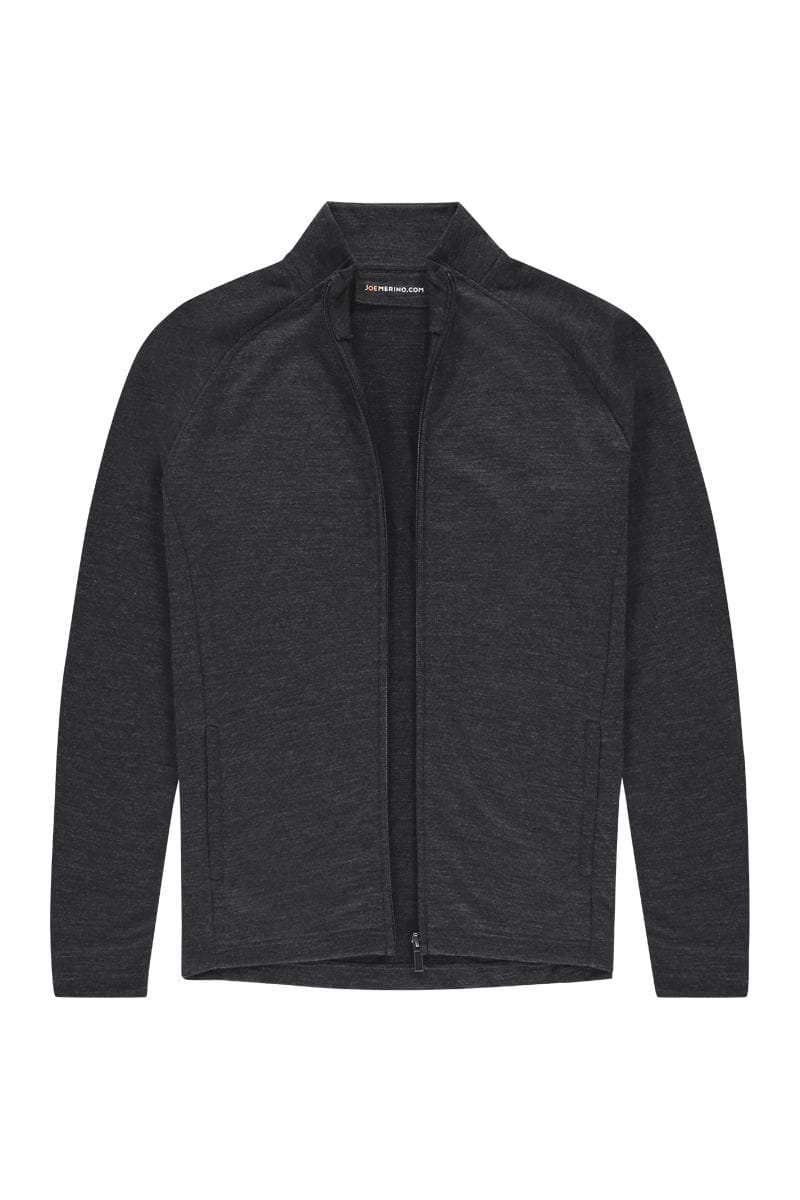 Herren Strickjacke mit Reißverschluss grau
