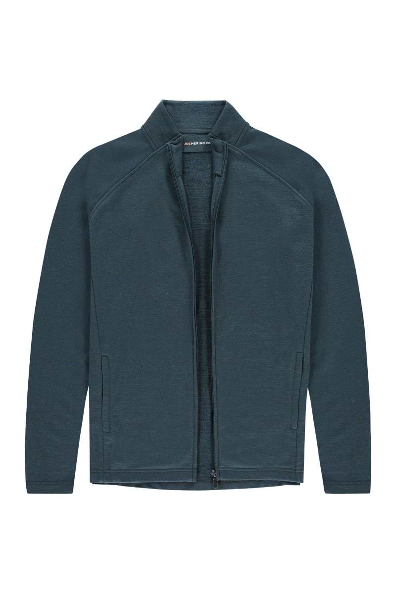 Herren Strickjacke mit Reißverschluss grün