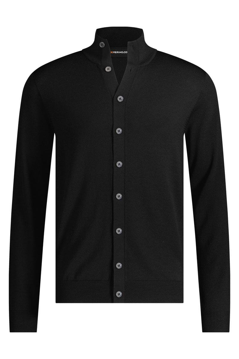 Strickjacke Merino Schwarz