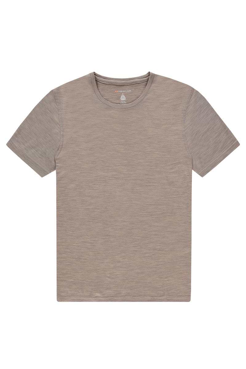 T-Shirt Herren Merinowolle Beige