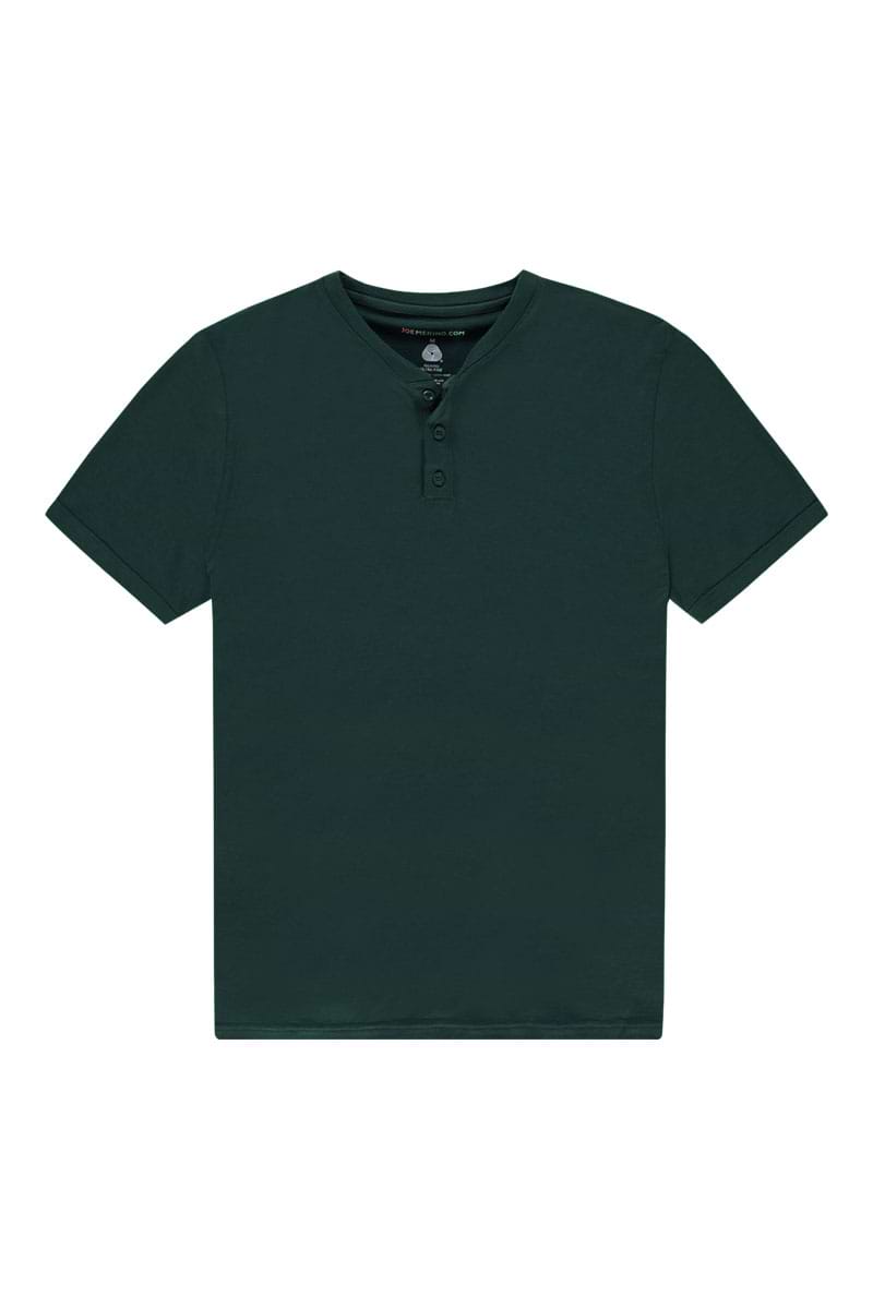 T Shirt Merinowolle Herren Dunkelgrün