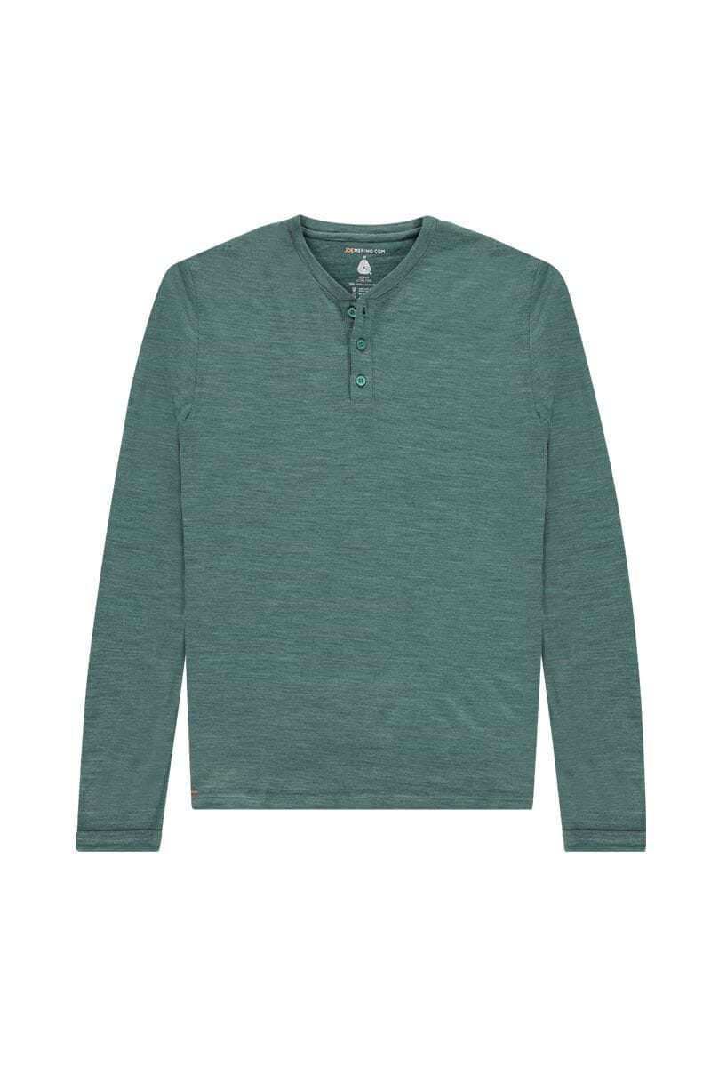 T Shirt Merinowolle Herren Grün