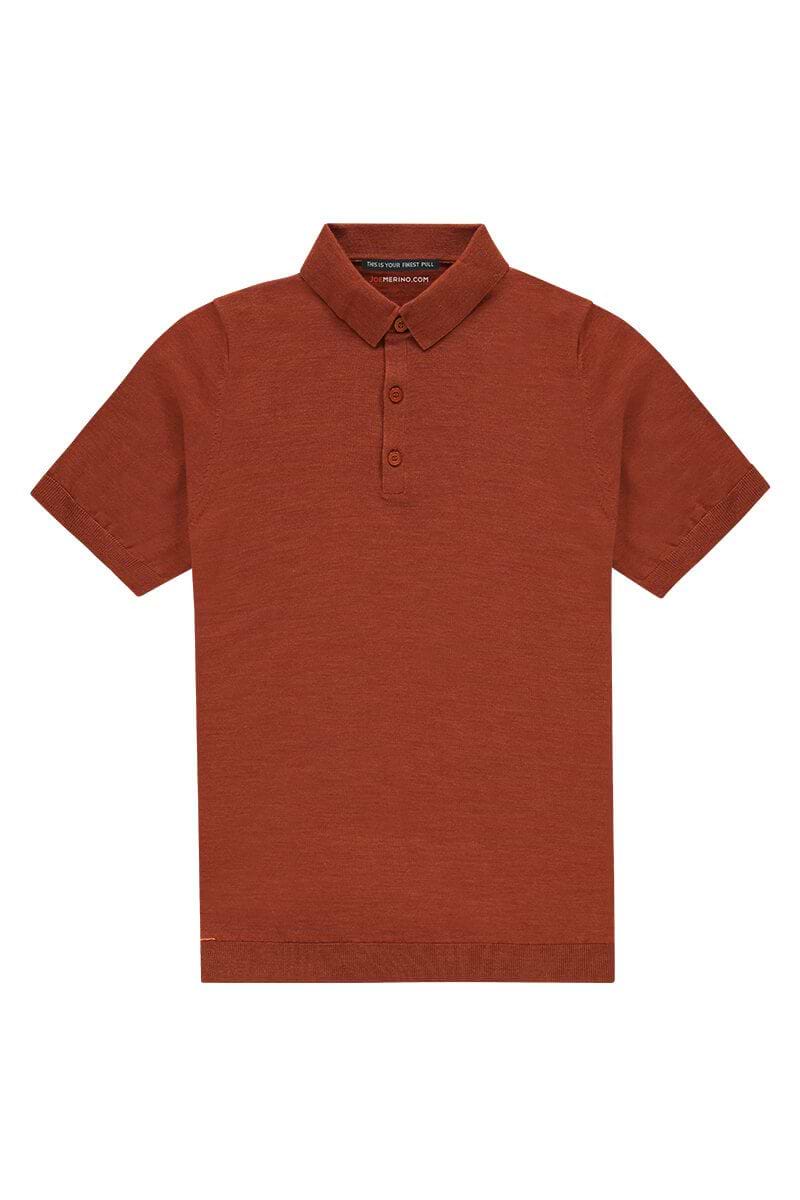 Poloshirt Merinowolle Rot