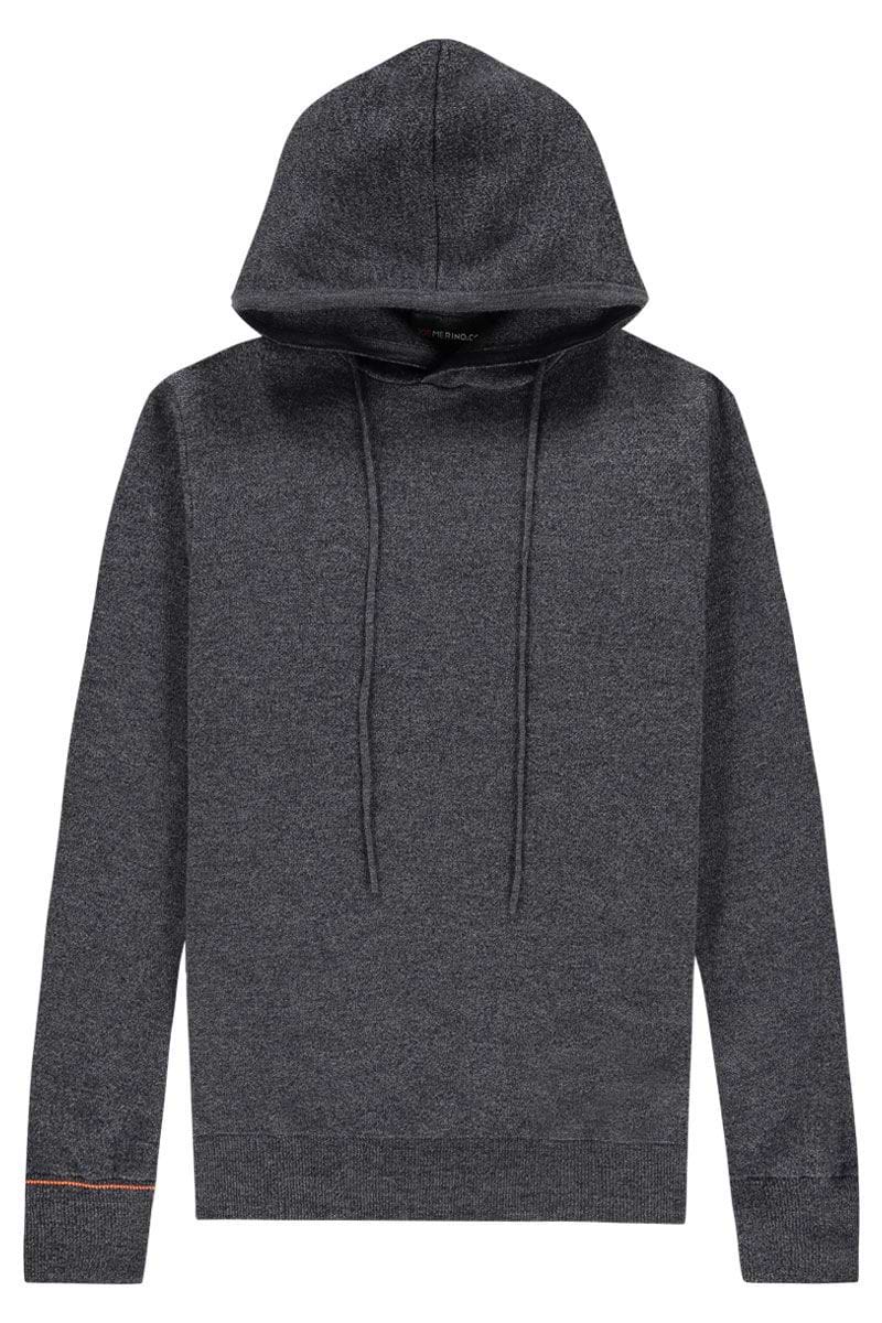 Dikke wollen hoodie in het grijs