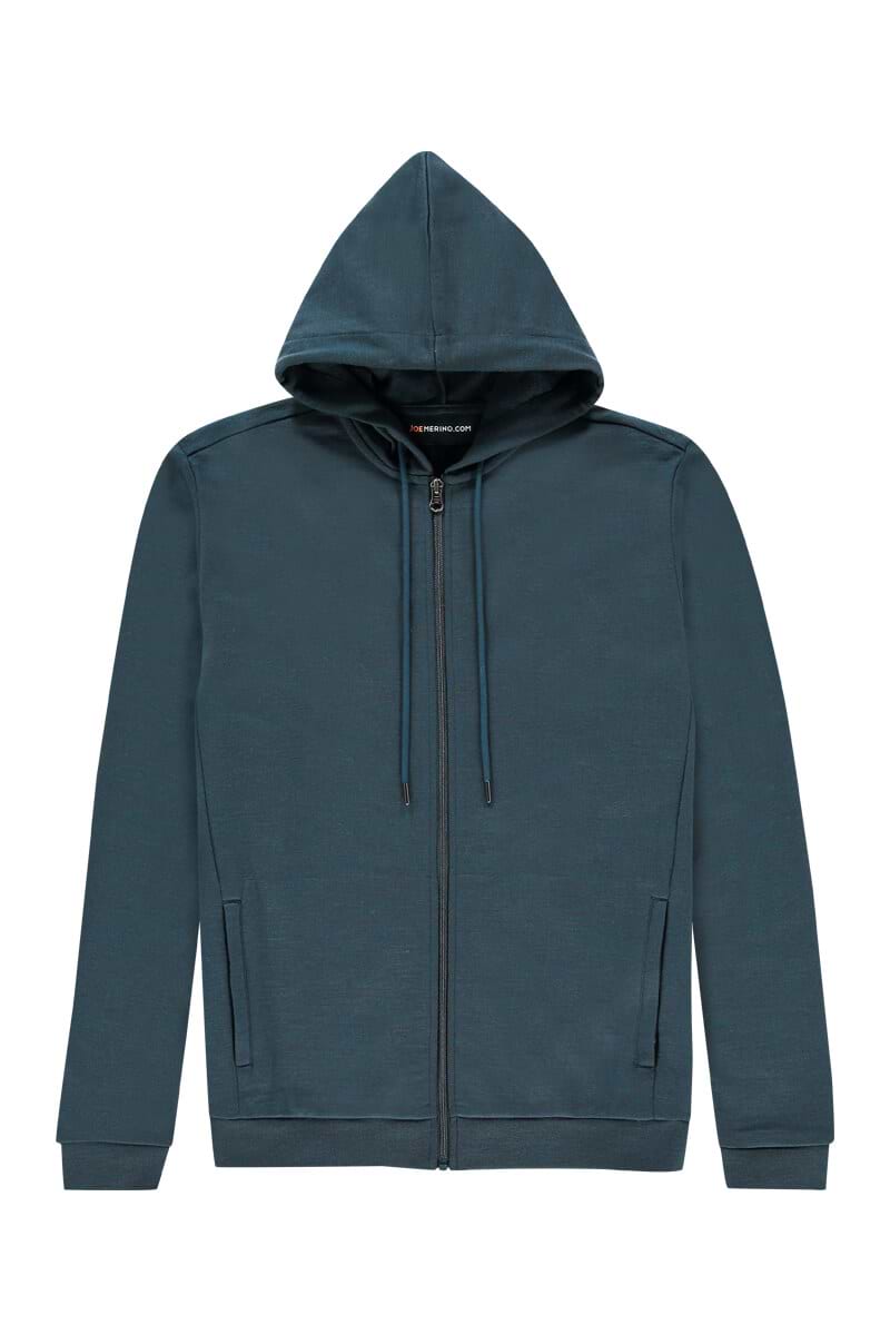 Vest met capuchon in het groen