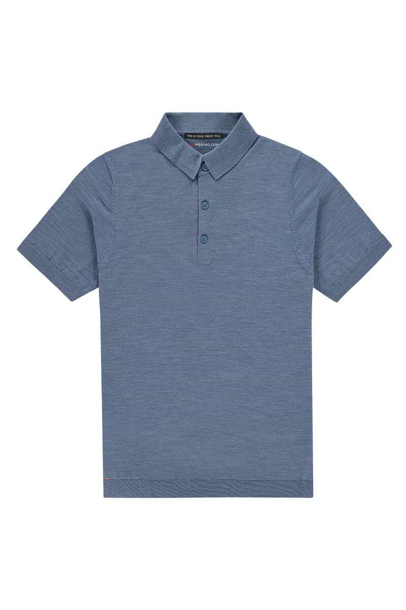 zomer polo met korte mouwen in het blauw